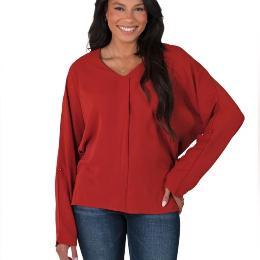 Amalli Talli cinnamon / deep orange blouse
